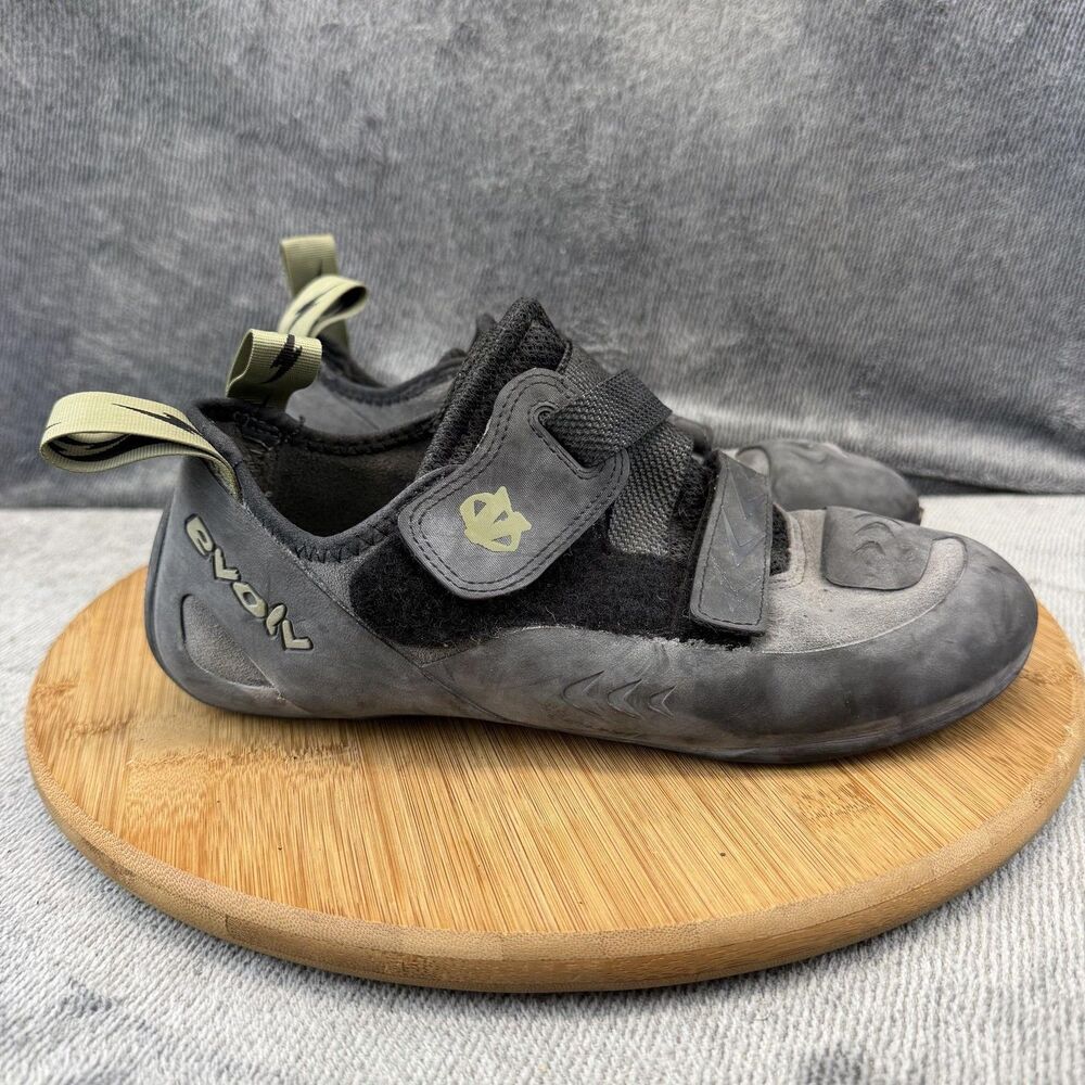 Evolv Climbing Shoes Mens Size 10 Gray Black Rock Bouldering Gym